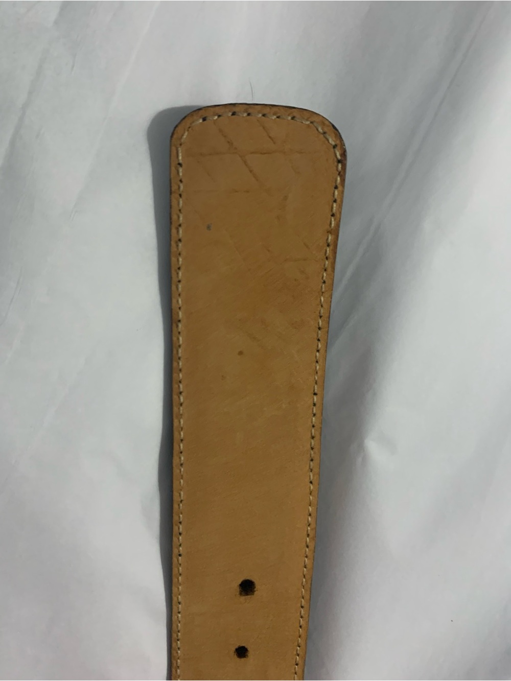 Harold's Powell Black Leather Belt with Bamboo-Style Buckle - Picture 11 of 16